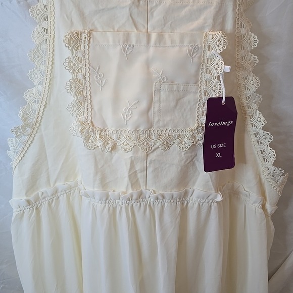 Overall Boho Cream Maxi Dress - Picture 4 of 16